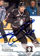 Alexander Alexeyev Signed Auto 18/19 Upper Deck CHL card 46 Washington Capitals