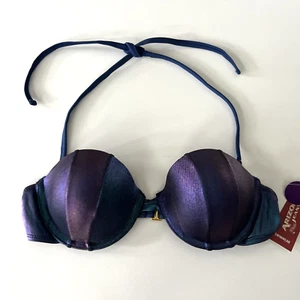 ARIZONA Jeans irisierend Meerjungfrau Shell Bikini Oberteil Bügel Push Up Gr. M Neu mit Etikett - Bild 1 von 3