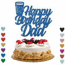 Personalizzato Personalizzato Glitter Cake Topper Birthday Party Cake Decor Papà Qualsiasi Nome