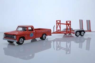 Dodge D-100 Mr Norms 1967 camioneta de servicio Spalding y remolque para carros, diecast 1/64 Foto 1 de 4
