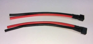 2 x Mini T-Plug Buchse female weiblich mit 10cm Silikon Kabel 16AWG 1,5mm² - Bild 1 von 2