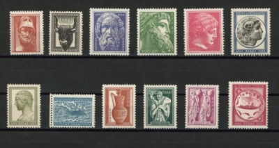 Grecia 1954 Cultura Griega Completo Scott# 556-567 Como Nuevo XF OG NH Gema Prístina 💥 Foto 1 de 2