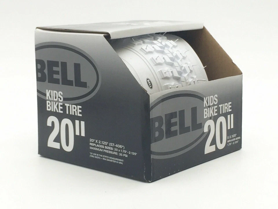 Bell Kids Bike Tire White 20” x 2.125" Replaces 1.75"-2.125" - Image 1 of 1