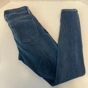 Pantalones de mezclilla esculpidos Old azul marino talla 0 R para mujer súper ajustados tiro alto 24/7 - Imagen 1 de 8