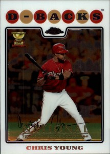 2008 Topps Chrome Arizona Diamondbacks Baseball Card #144 Chris Young