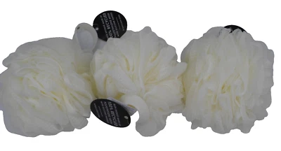 Bath & Body Works губка люфа душ пуф крем слоновая кость 3 шт запечатанный - Изображение 1 из 4