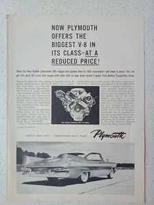1959 PLYMOUTH GOLDEN COMMANDO 395 V-8 USA MAGAZINE FULLPAGE ADVERTISEMENT - Picture 1 of 1