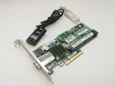 HP 633537-001 P222 512MB FBWC 1-Port PCI-E SAS RAID Controller +Battery 654873 - Image 1 of 4