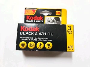 KODAK 35mm Black & White 400 Film 3 Rolls Pack NOS Expired 1/2007 72 Exp Film - Picture 1 of 4