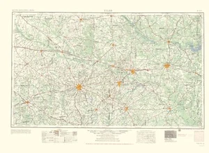 Mapa topográfico - Tyler Texas Quad - USGS 1955 - 23 x 31,32 - Arte de pared vintage - Imagen 1 de 20