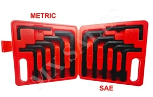 12 Pc JUMBO METRIC SAE Hex Keys Set Allen Wrenches MM Standard Large Tools - Picture 1 of 3