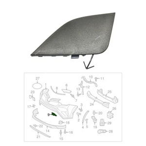 Front Right Bumper Tow Hook Eye Cover 53285-0R080 For Toyota RAV4 2016‑18 Black - Picture 1 of 6