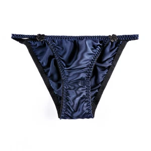 Women Low Waist Lace Panties Soft Comfort Silk Satin Underwear Knickers Briefs - Picture 1 of 17