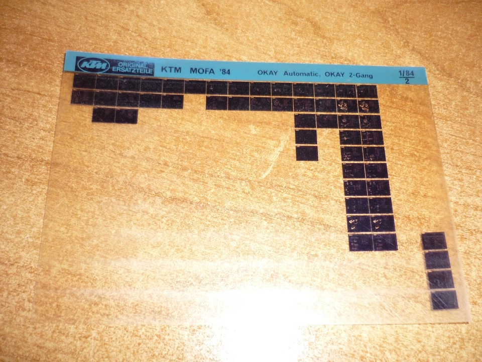 KTM Microfiche Ersatzteilkatalog Kleinkrafträder Mockick Motoren Sachs 50 1978! - Bild 1 von 1