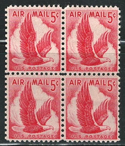 US Year of 1958 Mint Block of 4 Air Mail Stamp SCOTT# C50 (MNH) - Picture 1 of 1