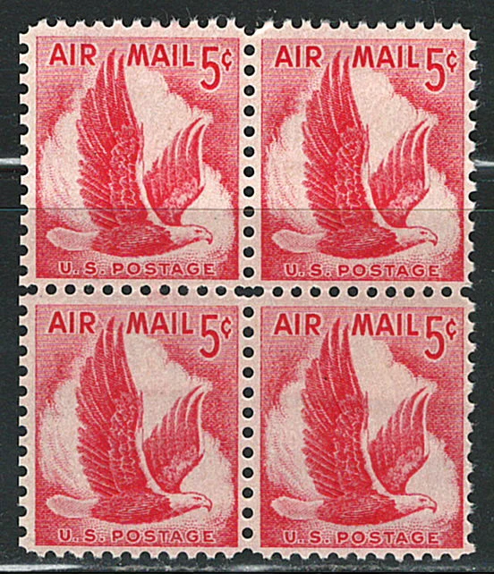US Year of 1958 Mint Block of 4 Air Mail Stamp SCOTT# C50 (MNH) - Image 1 of 1