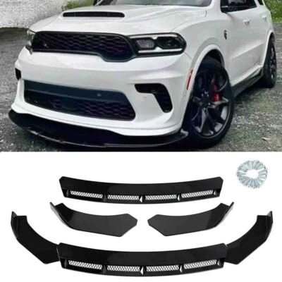 For Dodge Durango SRT GT Front Bumper Lip Splitter Spoiler Glossy Black - Image 1 of 4