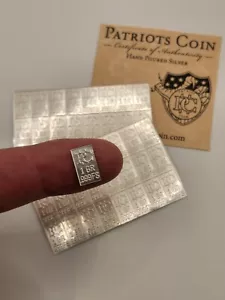 Barras de plata pura de 500 granos barras de plata .999 tamaños mixtos Preppers dinero - Imagen 1 de 6