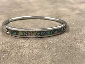Vintage Silber & Abalone Muschel Armband - Bild 1 von 7