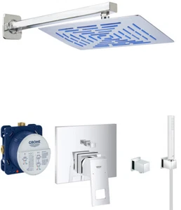GROHE Eurocube Unterputz Cube Handbrause Regendusche Design Kopfbrause 300 N18Y - Bild 1 von 10