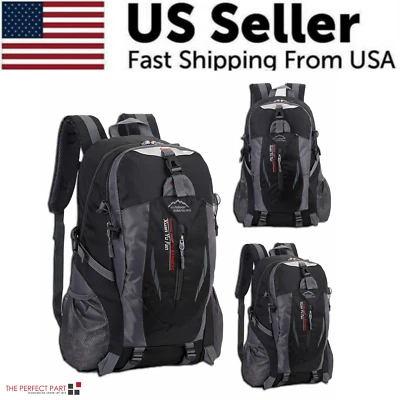 40L Men Women Travel Backpack Rucksack Camping Laptop Hiking School Book Bag USA - Image 1 of 4