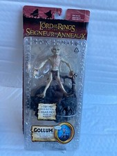 BNIB LORD OF THE RINGS GOLLUM TOY BIZ ACTION FIGURE THE TWO TOWERS FRENCH CARD