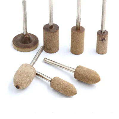 Leather Polishing Buffing Burr Mounted Point Wheel 2.35/3mm Shank for Dremel - Image 1 of 4