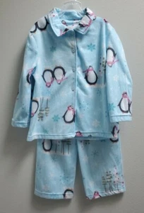 Karen Neuburger Kids Fleece Pajama Set Boys Girls 2T 3T XXS Penguins - Picture 1 of 4