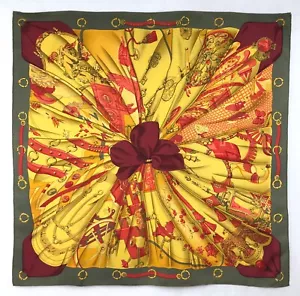 Vintage Hermes Scarf SOLEIL DE SOIE 90cm Silk Carre Foulard CATY LATHAM - Picture 1 of 11