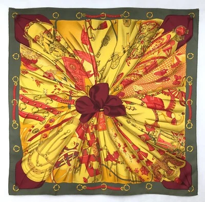 Vintage Hermes Scarf SOLEIL DE SOIE 90cm Silk Carre Foulard CATY LATHAM - Image 1 of 4