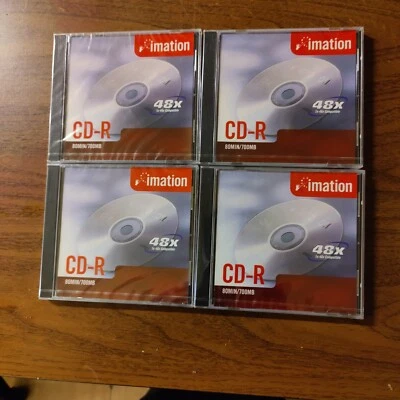 Imation CD-R 80MIN/700MB 48X Lotof 4 Brand New Factory Sealed - Image 1 of 2