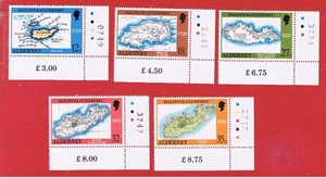 Alderney #37-41 MNH OG Maps w/PL# Free S/H - Picture 1 of 1