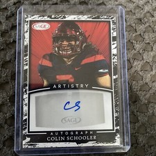 Colin Schooler 2022 Sage Artistry White Autograph #A-CS4 Texas Tech Rookie