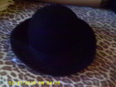 Vintage Michael Howard Miss Bierner 100% Wool BLACK TUILE VIEL Party Retro - Image 1 of 4