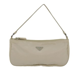 Prada Beige Synthetic Handbag Authentic