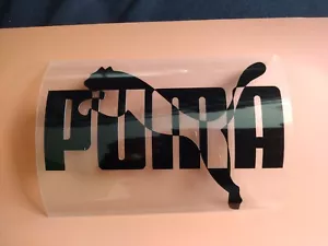 👟 PUMA DESIGN 6️⃣-Inch BLACK Iron-On - SINGLE 🔥 - Picture 1 of 3