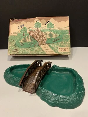 Plasticville Bridge and Pond BL-2 Holds Water For Model Trains &  Railroads - Image 1 of 4