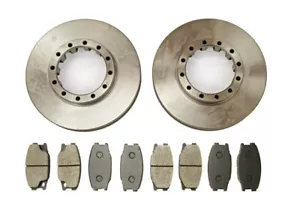 Rear Brake Discs & Brake Pads For Mitsubishi Canter FE649 4D34T 6.5T 1998-2008 - Picture 1 of 1