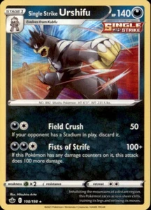Sword & Shield Chilling Reign 2021 Single Strike Urshifu Holo Raro 108/198 HP140 - Imagen 1 de 2