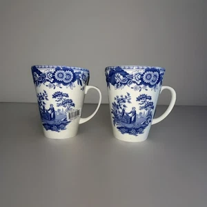 2 - Spode Blue Room Collection C-2006-A13 GIRL AT WELL 14 OZ Mug Cup Blue White - Picture 1 of 13
