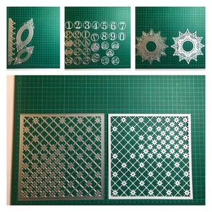 Lacy Die Sets - XL Background - Circle - Ovals & Border - Numbers & Sentiments - Picture 1 of 18