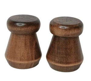 Vintage Holz Salz und Pfeffer Schüttler Braun 2,25" Esszimmer Küche Gewürz  - Bild 1 von 6