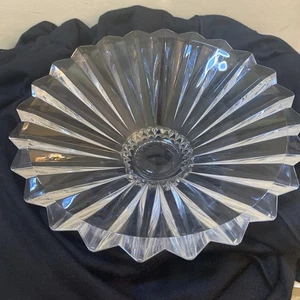 "Espectacular centro de mesa cuenco redondo acampanado cristal 12"" cristal de plomo macizo" - Imagen 1 de 10