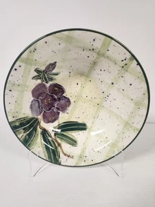 Julie Ueland Backsplash Pottery Of White Salmon Wa Floral Soup Pasta Bowl  Y2K - Picture 1 of 8