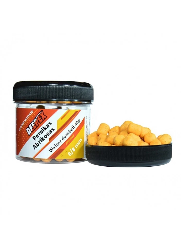 Deepex Wafter Hantel 6/8mm Peach Apricot Method Feeder Karpfenangeln Köder - Bild 1 von 1