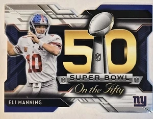 2015 Topps Chrome Mini Eli Manning Super Bowl 50 Die-Cut #SNDC-EM New York Giant - Picture 1 of 2