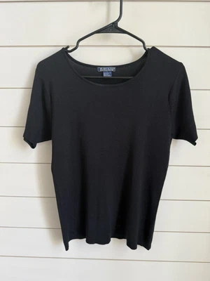 Top negro para mujer Harold's - 100 % seda - talla L - usado en excelente estado Foto 1 de 4