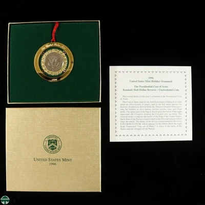 1996 United States Mint Half Dollar Christmas Ornament - Image 1 of 4