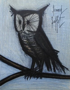 Buffet Bernard: Der Kleine Uhu, Originale Lithografie Signiert, Mourlot, 1967 - Bild 1 von 10