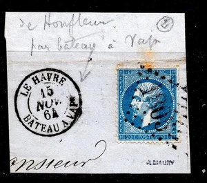 💎  SUPERBE oblit LE HAVRE  BATEAU A VAPEUR  / A VOIR💎 - Imagen 1 de 2